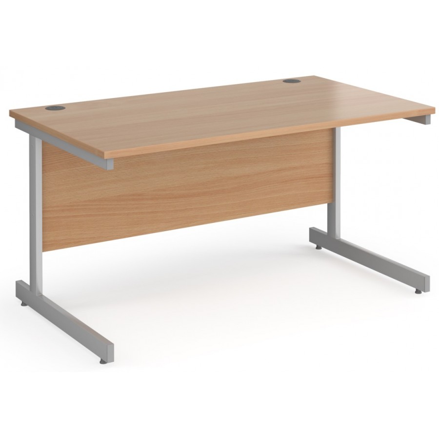 Harlow Straight Office Desk with Single Cantilever Leg